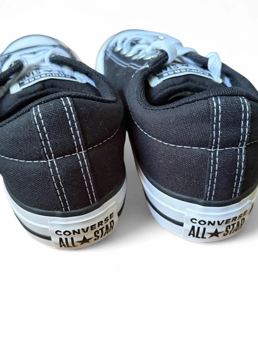 Converse Kids Black & White Low Top Canvas Sneakers